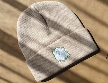 Glow-in-the-dark Ghost Patch Beanie